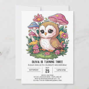 Invitation Bois numérique éditable Woods Anniversaire