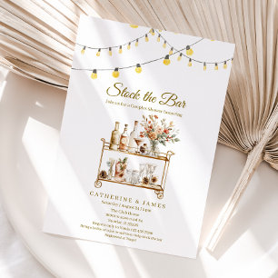 Invitation Bois rustique Chaîne d'hiver lumières Stock Le Bar