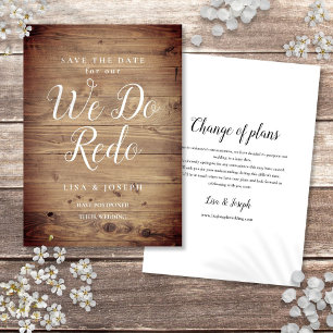 Invitation Bois Rustique Country We Do Redo Reporté