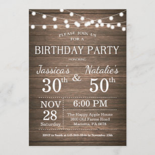 Invitations Double Anniversaires Zazzle Fr