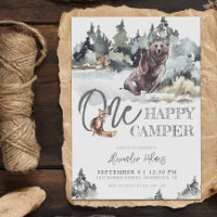 Bois rustique Un Joyeux Camper Anniversaire