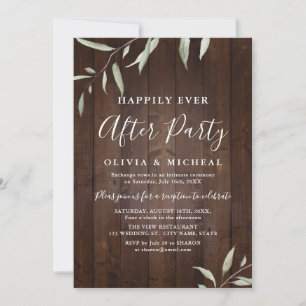 Invitation Bois verdoyant rustique heureux toujours après la 