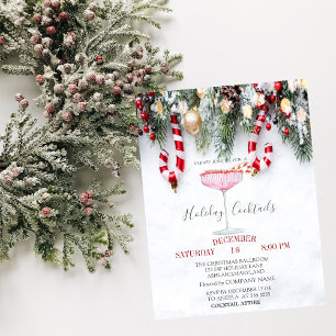 Invitation Boisson Canne en Sucre, Branches de Pin