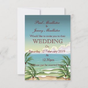 Invitation Boisson vintage de noix de coco