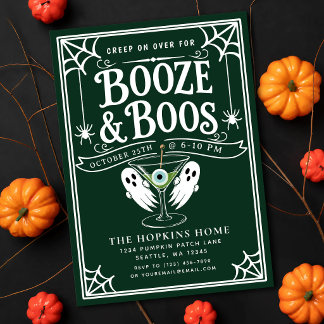 Invitation Boissons anciennes & Fantômes de la fête d'Hallowe