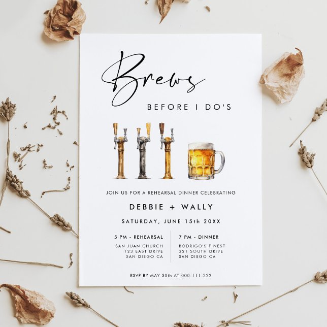 Invitation Boissons avant le dîner de répétition de Je Fait (Créateur téléchargé)