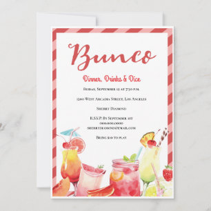 Invitation Boissons d'été Bunco