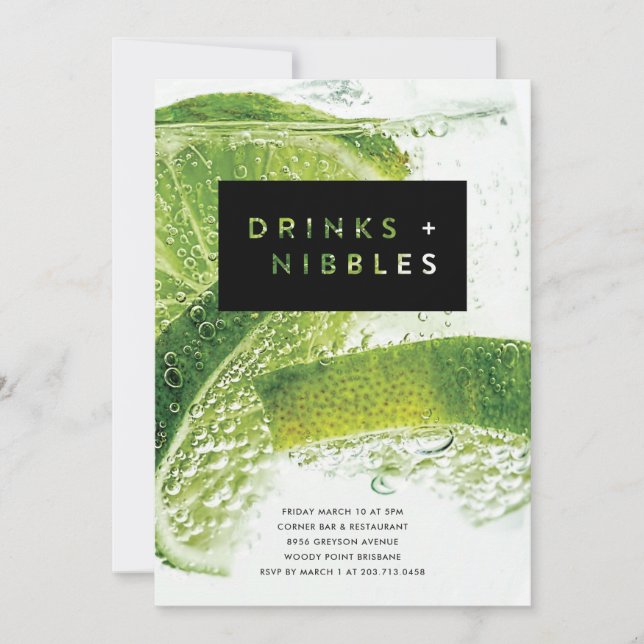 Invitation Boissons et Apéritifs (Devant)