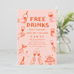 Invitation Boissons gratuites Funny Photo Qrcode Mariage<br><div class="desc">Boissons gratuites Funny Photo Qrcode Faire-part de mariage</div>