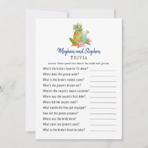 Invitation Boissons tropicales Couple's Shower Trivia jeux