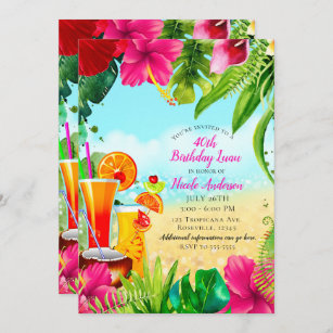 Invitations Faire Part Cartes D Anniversaire Plage Zazzle Fr