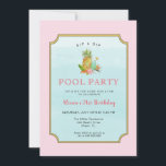 Invitation Boissons tropicales Piscine fête Anniversaire<br><div class="desc">Boissons tropicales amusantes et élégantes Soirée PISCINE Invitation d'anniversaire, Parfait pour la soirée BBQ d'été, fête d'anniversaire, soirée cocktail au bord de la piscine. Customisez en cliquant sur les cases "Modifier ce modèle de conception" à droite de l'élément, ou cliquez sur le bouton bleu "Customiser" pour arranger le texte, modifier...</div>