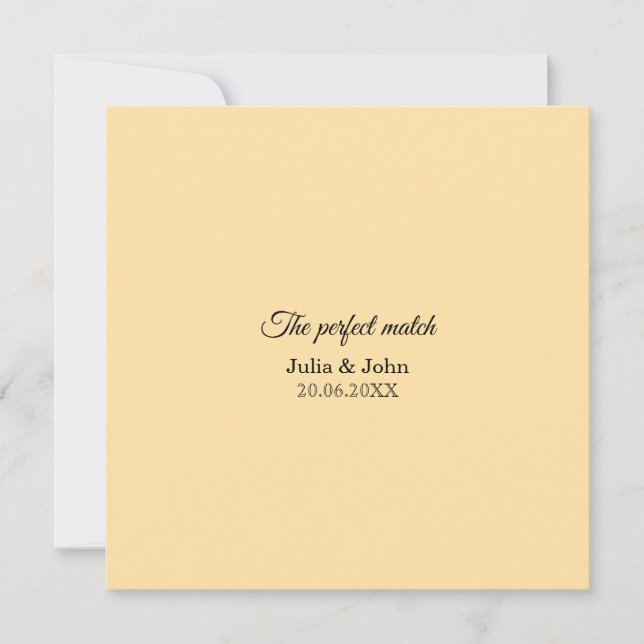Invitation Boîte d'allumettes de mariage Perfect Match – Édit (Devant)