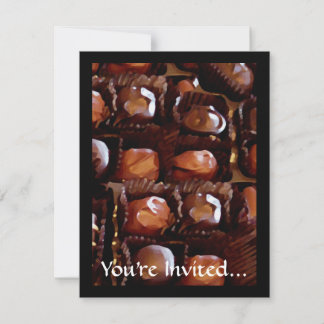 Invitation Boîte de chocolat, Chocolat-bonbon tentant