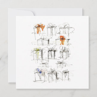 Invitation Boîtes-cadeaux abstraites motif