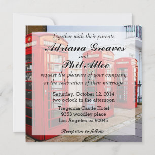 Invitation Boîtes téléphoniques rouges de Londres, photo