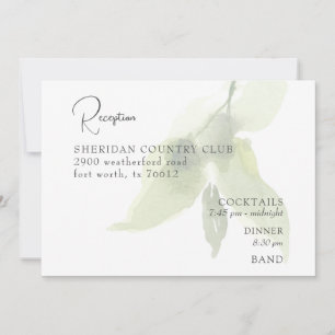 Invitation Boîtier de Mariage Watercolor Greenery