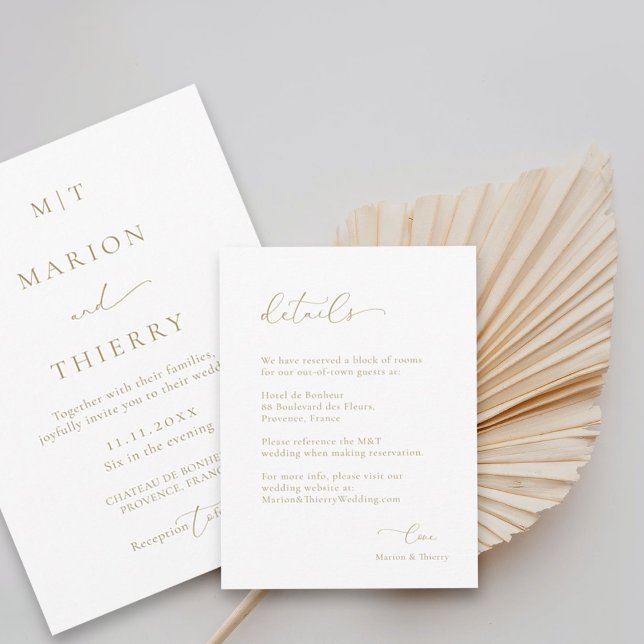 Invitation Boîtier moderne minimaliste blanc mariage (Créateur téléchargé)