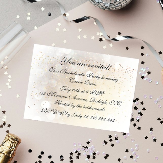 Invitation Bokeh Bachelorette (Créateur téléchargé)