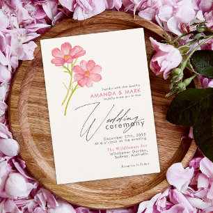 Invitation Bold Boho Chic Fleur sauvage Rustique Floral Maria