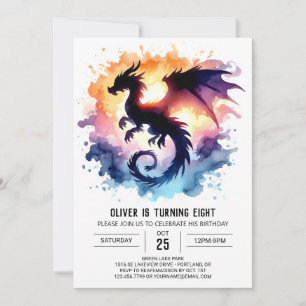 Invitation Bold Dragon Anniversaire numérique