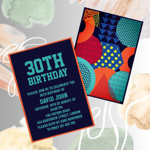 Invitation Bold Retro Pop 30e anniversaire