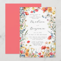 Bold Wildflower Couple's Shower