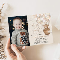 Boloon à air chaud de l'ours Brown mignon 1er anni