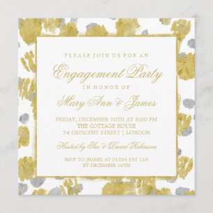 Invitation Bombardements de peinture Gold et Silver