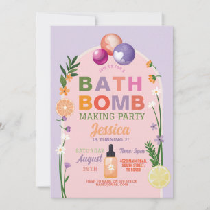 Invitation Bombe De Bain Fabriquant Artisanat Anniversaire Pa