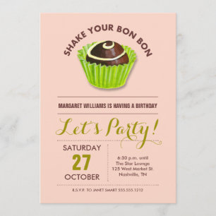 Invitation Bon Bon Bon fête d'anniversaire