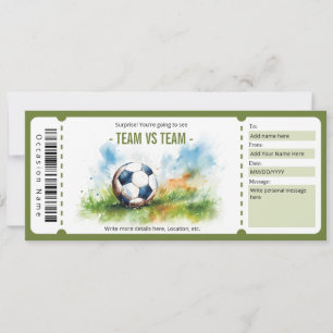 Invitation Bon cadeau de jeu de football surprise