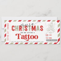 Bon cadeau de tatouage de Noël Idée Modèle