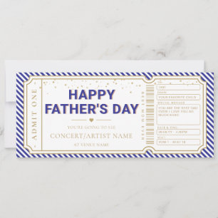 Invitation Bon de cadeau pour billet de concert de la Fête de
