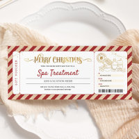 Bon de voucher pour massage de jour de spa à Noël