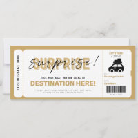 Bon de voyage surprise Road Trip Faux Billet Cadea