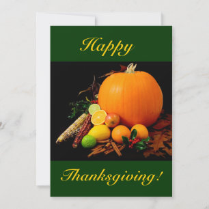 Invitation Bon thanksgiving Avec Citrouille Et Fruit I