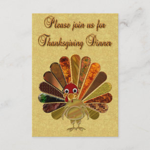 Invitation Bon thanksgiving coloré Turquie
