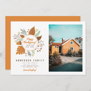 Invitation Bon thanksgiving de notre nouvelle maison déménage