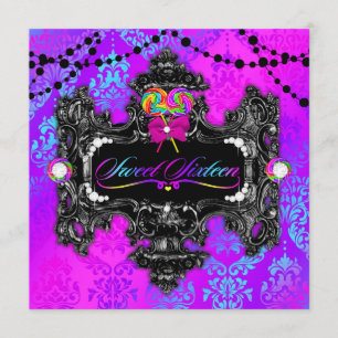 Invitation Bonbon 16 du pays des merveilles de 311 sucreries