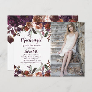 Invitation Bonbon pourpre 16 à photo de roses de rhum de