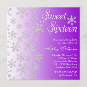 Invitation Bonbon pourpre de fantaisie 16 du pays des