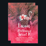 Invitation Bonbon tropical rose 16 à Luau d'ananas de parties<br><div class="desc">personnaliser pour tout événement</div>