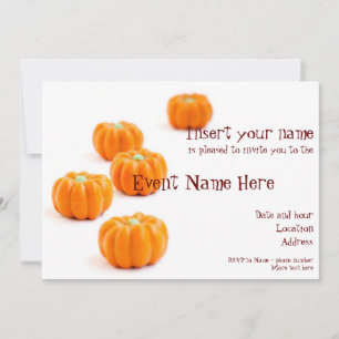 Invitation Bonbons citrouilles d'Halloween