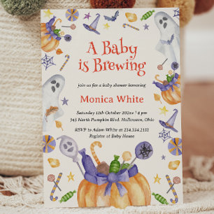 Invitation Bonbons Citrouilles Fantômes Halloween Baby Brassa