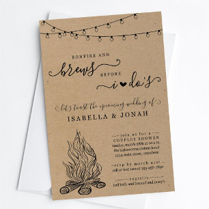 Invitation Bonfire & Breve Avant Je Dos Couples Fête des mari