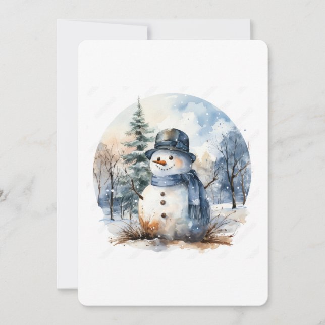 Invitation Bonhomme de neige (Devant)