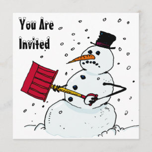 INVITATION BONHOMME DE NEIGE D'INVITATION DE FÊTE