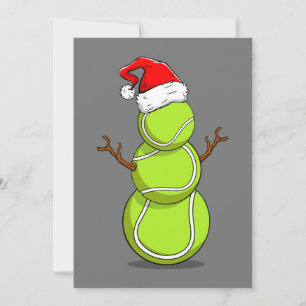 Invitation Bonhomme de neige joueur de tennis drôle cadeau de