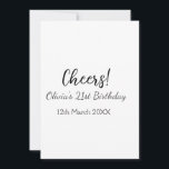 Invitation Bonjour 21e anniversaire ajouter nom date simple m<br><div class="desc">Conception</div>
